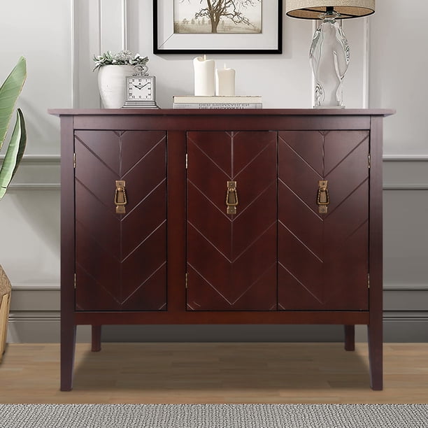 SEVENTH Elegant Vintage Console Table, Solid Wood Buffet with