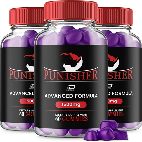 Punisher Gummies for Men – Punisher Gummy Natural Blend Reviews, 3 Pack, 180 Gummies