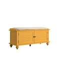 thumbnail image 5 of Weston Home Georgia Entryway Storage Bench with Cushion, Yellow, 5 of 6