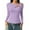 Purple, variant on Women's Ribbed Long Sleeve Pullover Top with Asymmetric Neckline Stretchy Fitted Shirt for Layering Office Casual Outfits