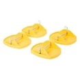 thumbnail image 3 of 4 Pièces Jack Pad Adaptateur Professionnel Anti-Dérapant Rainure Résistant Haute Résistance Jaune, 3 of 8