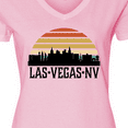 thumbnail image 4 of Inktastic Las Vegas Nevada Skyline Retro Women's V-Neck T-Shirt, 4 of 5