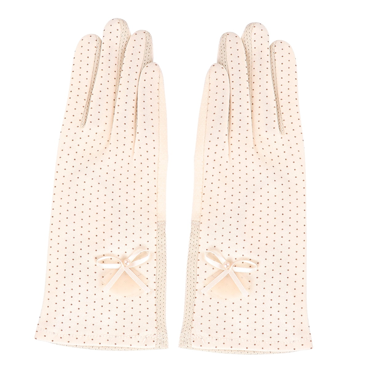 Kenmont Summer Strip Sunblock Uv Protection Lace Cotton Fingerless Gloves 