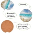 thumbnail image 2 of GZHJMY 2CPS Beach Starfishes Car Coasters,Absorbent Car Ceramic Coasters with Cork Base A Finger Notch for Easy Removal from Auto Cupholder, 2 of 6