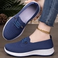thumbnail image 4 of IEMIEMIEM Women's Orthopedic Shoes Breathable Sneaker Comfortable Non Slip on Sneakers Lightweight Arch Support Soft Foam Cushion Women's Woven Diabetic Walking Nurse Shoes Blue 8.5 Wide, 4 of 5