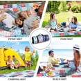 thumbnail image 6 of Floral Picnic Blankets Waterproof Foldable Picnic Blanket 80"x 60" Flower Picnic Mat 3-Layer Thicking Outdoor Picnic Blanket Sandproof Lightweight Beach Blanket with Strap Machine Washable, 6 of 6