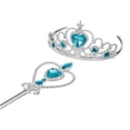thumbnail image 5 of Juego de regalo de 2 piezas, princesa incluye corona con varita mágica - Accesorios de vestir para niñas para carnaval, 5 of 5