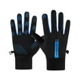 thumbnail image 1 of ZheElen Mens Winter Warm Waterproof Gloves Touch Screen Windproof Convenient And Convenient Two Finger Men's Blue, 1 of 6