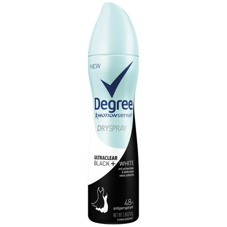 Degree UltraClear Black and White Antiperspirant Deodorant Dry Spray, 3.8 oz