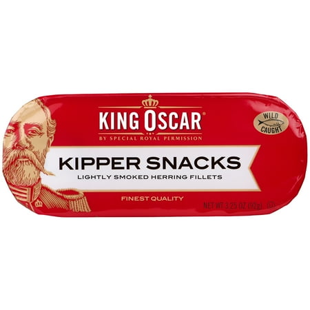 - (3 Pack) King Oscar Lightly Smoked Herring Kipper Snacks, 3.25 oz