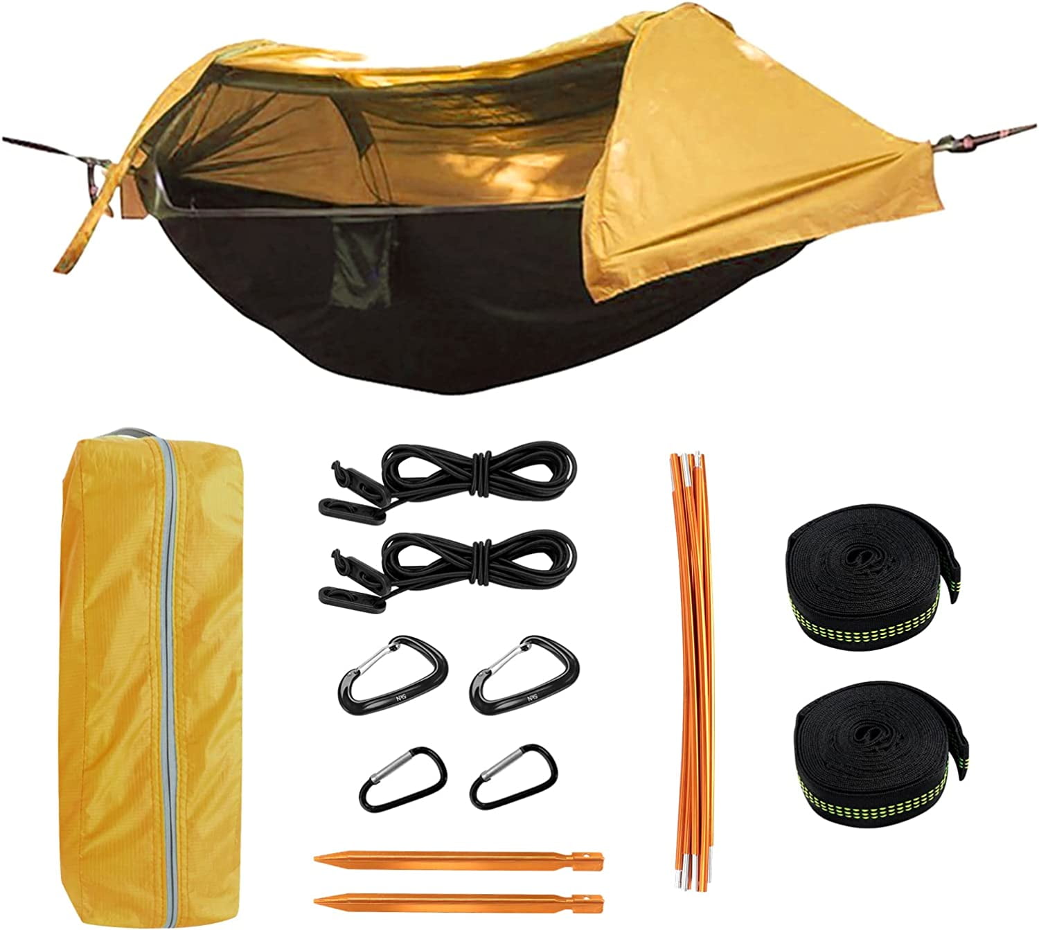 BreeRainz Camping Hammock with Mosquito Net and Rainfly Cover