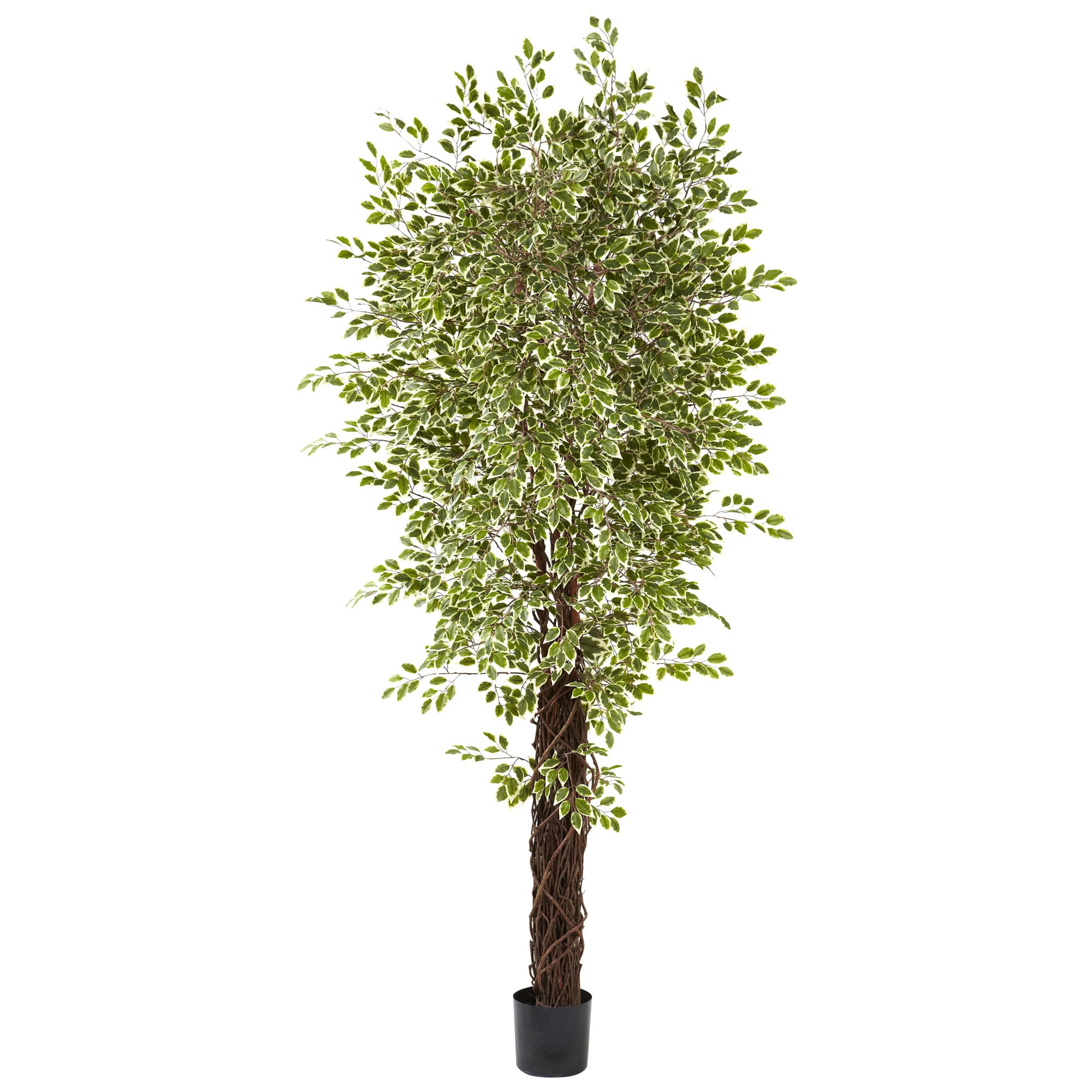 Nearly Natural 7.5ft. Variegated Mini Ficus Artificial Tree