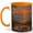 Orange, variant on Ocean Sunrise Breakfast 11oz Ceramic Mug, Croissant Seaside Art