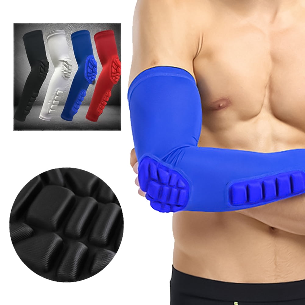 Men Sports Arm Sleeve Elbow Protection Anti-Slip Compression Brace Basketball US 