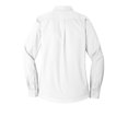 thumbnail image 4 of Port Authority Adult Female Women Plain Long Sleeves Shirt White Small, 4 of 4