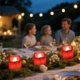 thumbnail image 5 of 6PCS Flameless LED Candle Set, Battery Operated Electronic Tea Lights with Timer, Romantic Ambient Decor for Home Wedding Christmas, Safe Night Light, Red, 5 of 6