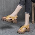 thumbnail image 2 of Vedolay Heeled Sandals Sandals Women Platform Casual Summer High Heels Open Toe Espadrilles Sandals,Black 8.5, 2 of 4