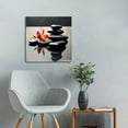 thumbnail image 4 of JEUXUS Canvas Prints Wall Art For Home and Office Wall Decoration Zen Spa Stones Canvas Artwork Print Painting Picture Black Stone Modern Abstract Wall Art for Living Room Bedroom 16x16in, 4 of 4