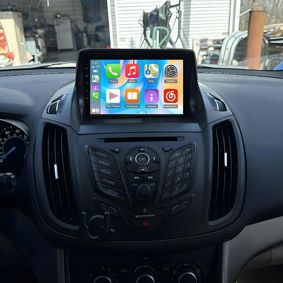 Gsuatey Car Radio Stereo for Ford Escape 2013-2016, 9" Touch Screen Head Unit with Wireless Carplay Android Auto Bluetooth GPS RDS EQ HiFi FM Mirror Link SWC Backup Camera Mic