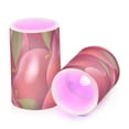 thumbnail image 2 of Red Fruit Leaves Flickering Flameless Candles Battery Operated with Remote Timer LED Pillar Candles Set of 2, 2 of 7