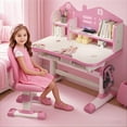 thumbnail image 2 of Floseru Kids Desk and Chair Set, Height Adjustable Desks for Kids, Kid Desk with Storage,Toddler Table Study Table with Bookshelf and Drawer, for Boys and Girls, 2 of 10