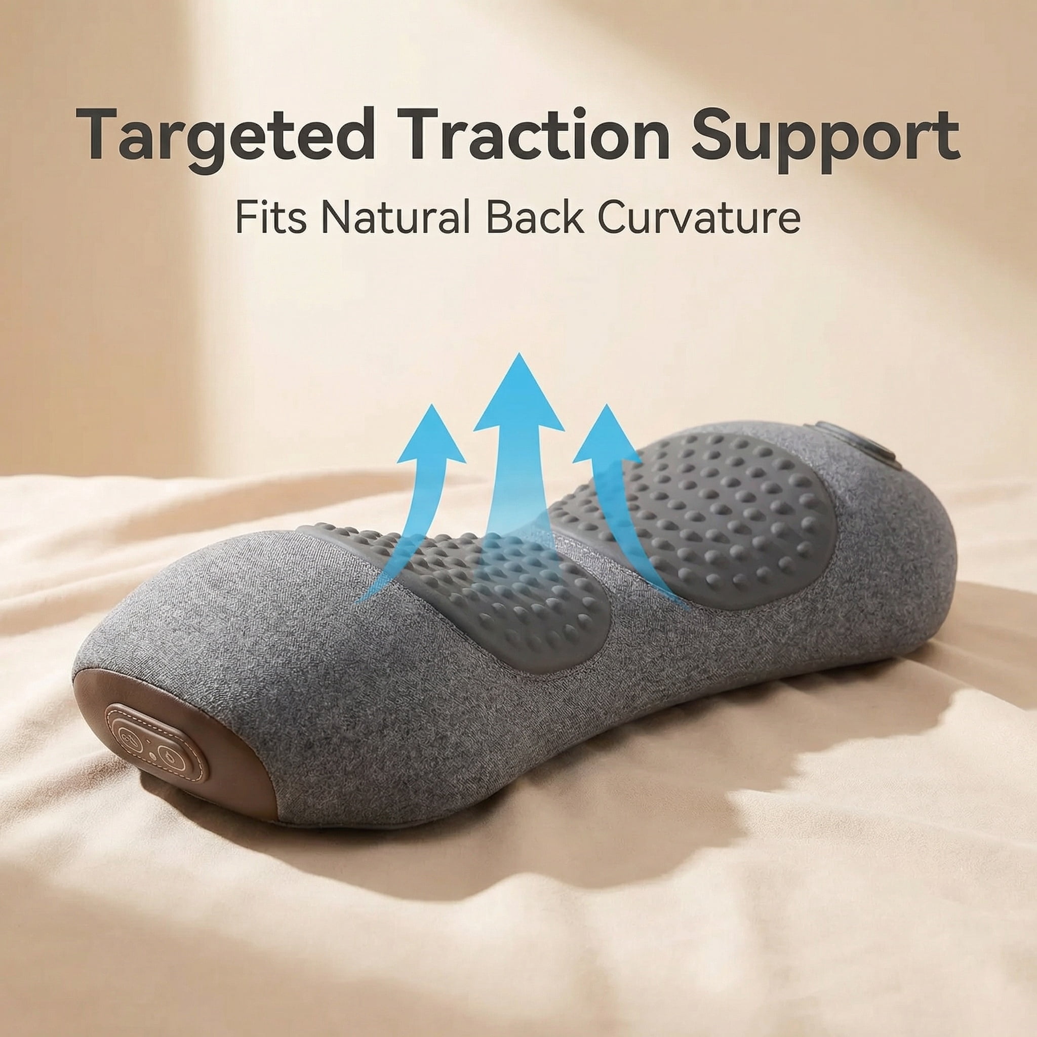 Smooth Spine Triple Fusion Back Massager, 2026 New Triple Fusion Massager for Sciatica, with Electric Traction Lifting & Heat Compress, All-Round Support, Relieve Neck/Shoulder Discomfort