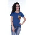 thumbnail image 2 of Moomaya T-shirt à Col Rond pour Femmes à Manches Courtes avec Poche Appliquée à Paillettes - B2, 2 of 5