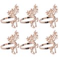 thumbnail image 2 of Shisuyan 6Pcs Festive Napkin Rings Elk Shaped Alloy Table Decoration for Friends, 2 of 8