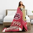 thumbnail image 5 of Football Fans Blanket Football Team Throw Blanket San Francisco City Classic Flannel Blanket Plush Lightweight Soft Cozy Warm Fuzzy Fleece Football Gifts for Men Bedroom Decor Sofa Couch Bed 50"X40", 5 of 6