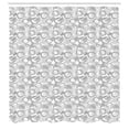 thumbnail image 2 of Ambesonne Abstract Shower Curtain, Geometric Sketchy Strokes, 69"Wx70"L, Pale Grey White, 2 of 4