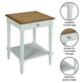 thumbnail image 5 of Convenience Concepts French Country One Drawer End Table with Shelf , Driftwood/White, 5 of 13
