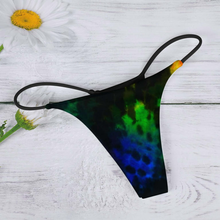 What Are Underwearwomen's Cotton G-string Panties - Sexy Rainbow Print  Low-rise Underwear