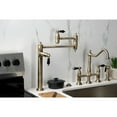 thumbnail image 3 of Kingston Brass KS3703PKL Duchess Deck Mount Pot Filler Faucet, Antique Brass, 3 of 8
