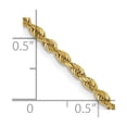 thumbnail image 2 of 14k Yellow Gold Solid 2.5mm D Cut Quadruple Rope Chain Necklace 22 Inch Lobster Claw - Chain Necklace for Women and Men, 2 of 2