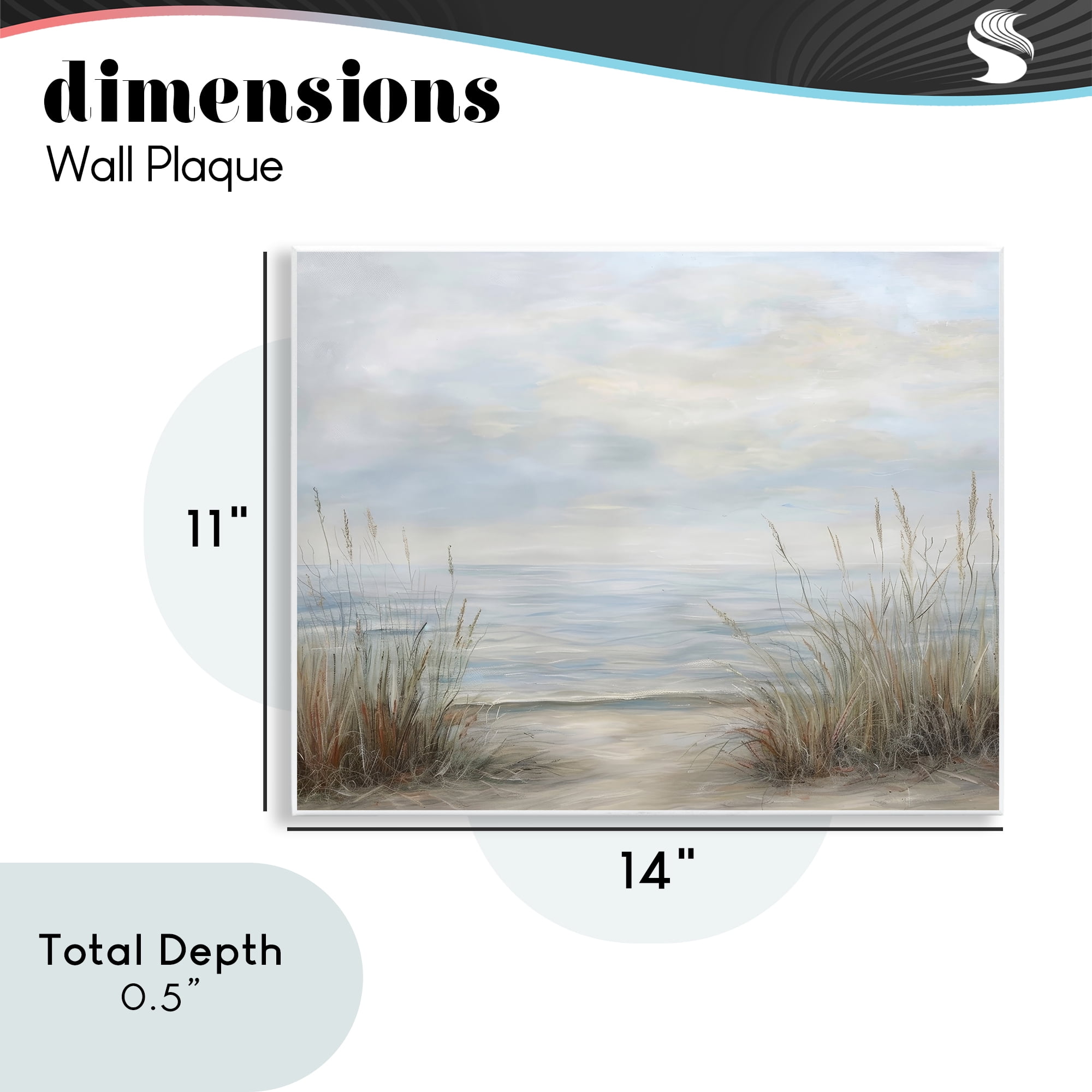 Stupell Industries Silent Beach with Seaside Dunes Wall Plaque Art, design by Petal Prints Design