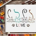 thumbnail image 6 of Cat Stencils Love Cat Pattern Stencil Reusable Cat Stencil Cat Paw StencilsTemplate Pet Cat Stencils, 6 of 8