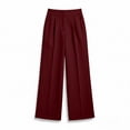 thumbnail image 5 of Aimik Women's High Waist Pleated Wide Leg Pants Straight Leg Dress Trousers Fashion Work Office Business Pant with Pockets, 5 of 5
