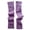 Purple, variant on Long Ruched Rib Knit Fingerless Arm Warmers Thumb Hole Cold Weather Cuff Sleeves Knit Gloves for Autumn Winter Hot Pink One Size