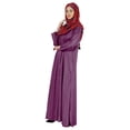 thumbnail image 3 of Bimba Islamic Clothes For Women Long Prayer Robe Maxi W/ Printed Hijab Rayon Abaya Front Button Muslim Dress, 3 of 8