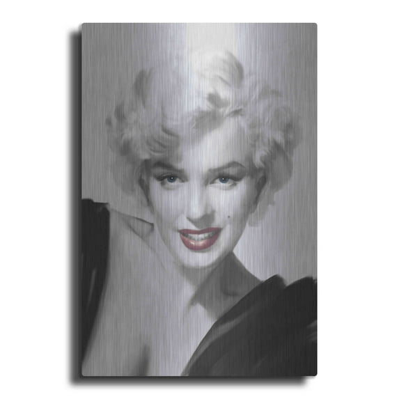 Luxe Metal Art 'The Look Red Lips' by Chris Consani, Metal Wall Art, 24"x36"