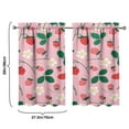 thumbnail image 2 of Vintage Strawberry Tier Kitchen Curtains for Bathroom Living Rod Pocket Window Drapes 28"x39" 2 Panels Window Treatment Tiers, 2 of 2
