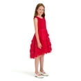 thumbnail image 2 of Kensie Girl Sleeveless Velvet High Low Dress, Sizes 4-16, 2 of 4
