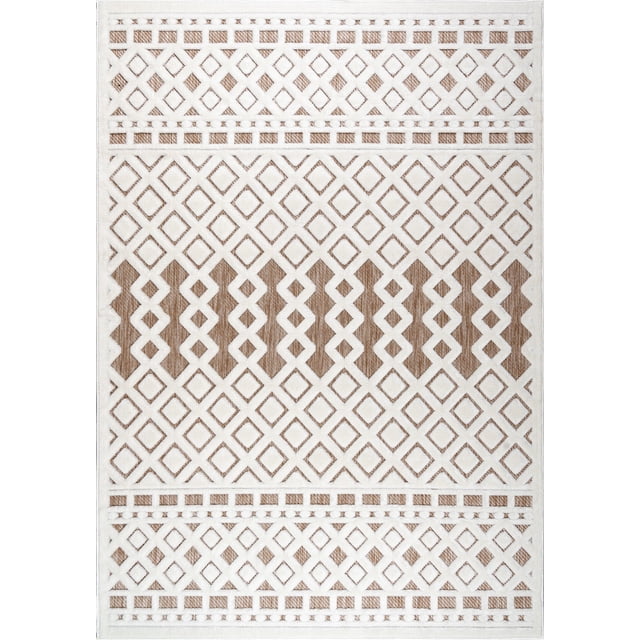 LaDole Rugs Outdoor Indoor Area Rug | Durable Soft Geometric Modern Carpet Mat For for Patio, Balcony, Bedroom, Living Room, Kitchen, Dining, Entrance, and Hallway