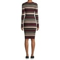 No Boundaries Long Sleeve Metallic Strip Dress - Walmart.com