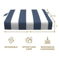 thumbnail image 6 of Cabana Stripe Blue & White Premium Dining Seat Cushion (2-Pack), 6 of 8