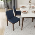 thumbnail image 6 of Valentine Mid-Century Modern Navy Blue Fabric Dining Chair Set of 2, 6 of 7