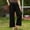 Black, variant on Tummy Control Cropped Wide Leg Pants Stretchy Resort Wear Yoga Pants High Waist Vacation Beach Pants Travel Breathable Elastic Waist Pants Loungewear Drawstring Waist Wide Leg Brown 2XL