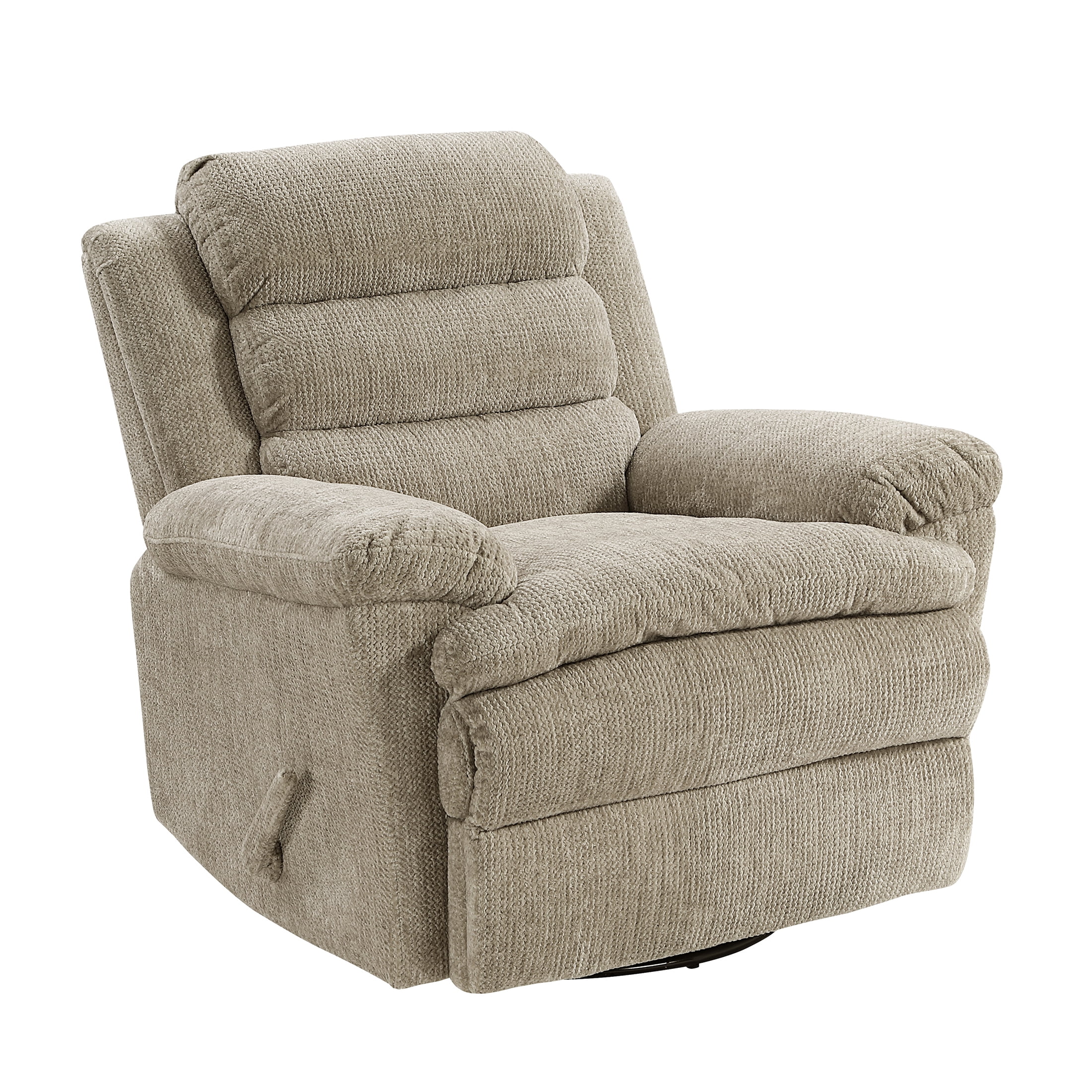 OakvillePark Windcroft Microfiber Swivel Glider Reclining Chair, Brown