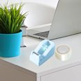 thumbnail image 6 of Honeeladyy Office Tape Dispenser Heavy Duty Desk Accessories Solid Color Portable Compact Save Time Desktop Tape Dispensers, Weighted Non Slip Base for Home Office Travel, Blue, 6 of 6