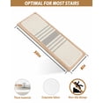 thumbnail image 6 of Simple Gray Striped Stair Treads Non Slip for Steps Abstract Brown Linen Texture 4 Pcs Reusable Adhesive Stair Runner Mats for Dogs Elders Carpet Treads Rugs for Staircase 8x30 In, 6 of 7